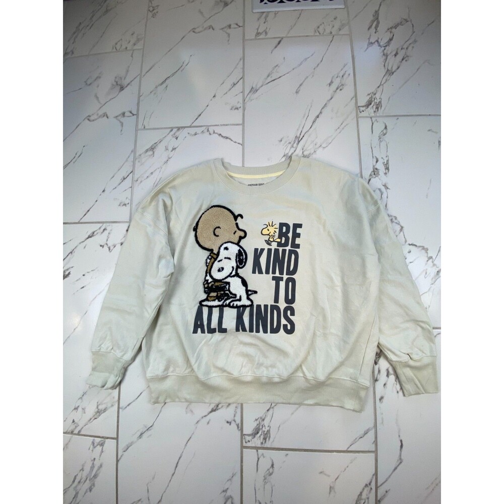 Peanuts Hybrid XL Cream Be Kind Peanuts Graphic Sweatshirt